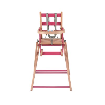 Chaise haute bébé sarah extra-pliante hybride fuschia