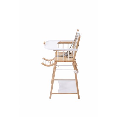 Chaise haute bébé marcel transformable barreaux hybride blanc