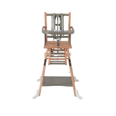 Chaise haute bébé marcel transformable barreaux hybride gris