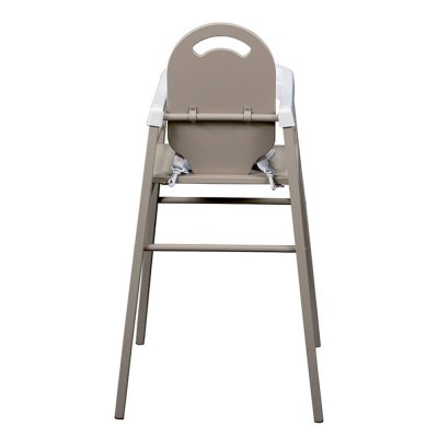 Chaise haute bébé lili fixe (avec tablette amovible )laque gris clair