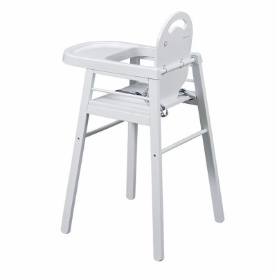 Chaise haute bébé lili fixe (avec tablette amovible ) laque blanc