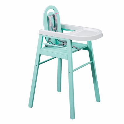 Chaise haute bébé lili vert mint