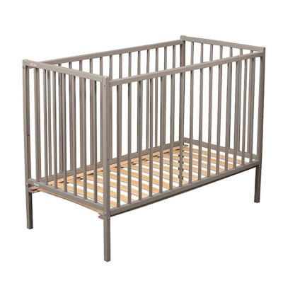 Lit bébé remi 60x120 laque gris clair