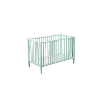 Lit bébé roméo 60x120cm extra-pliant laque vert mint