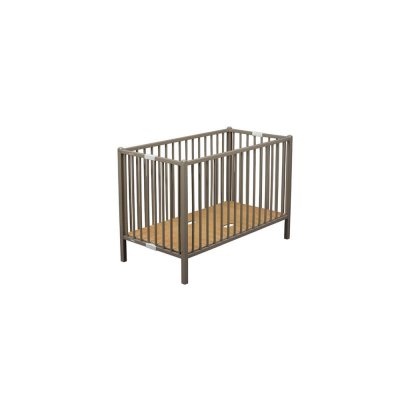 Lit bébé roméo 60x120cm extra-pliant laque gris clair