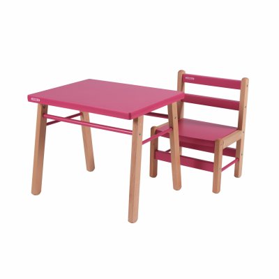 Petite table enfant gabriel hybride fuchsia