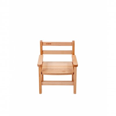 Petit fauteuil enfant avec accoudoirs juliette vernis naturel