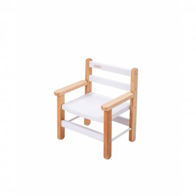 Petit fauteuil enfant avec accoudoirs juliette hybride blanc