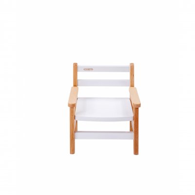 Petit fauteuil enfant avec accoudoirs juliette hybride blanc