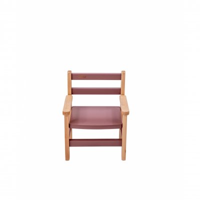 Petit fauteuil enfant avec accoudoirs juliette hybride vieux rose