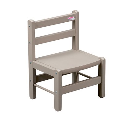 COMBELLE Chaise basse laque gris clair