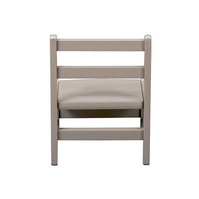 Chaise basse laque gris clair