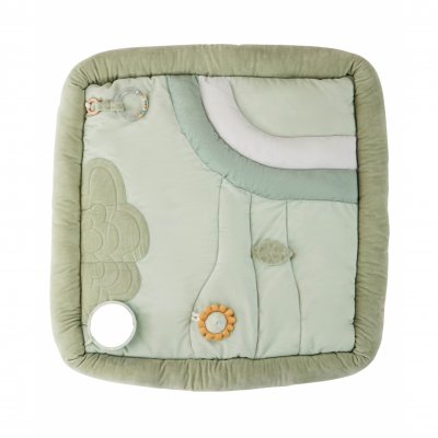 Tapis d'éveil ouatiné avec arche de jeux vert