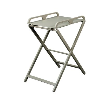 Table à langer jade pliante laque gris clair