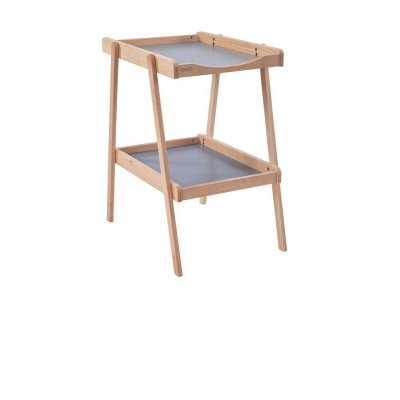 Table à langer avec 2 plateaux léna hybride bleu gris