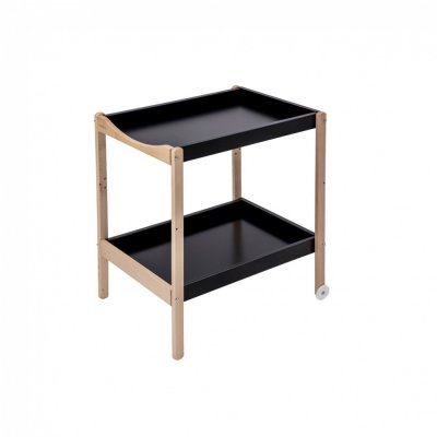 Table à langer avec 2 plateaux margot hybride noir