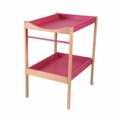 Table à langer avec 2 plateaux margot hybride fuschia