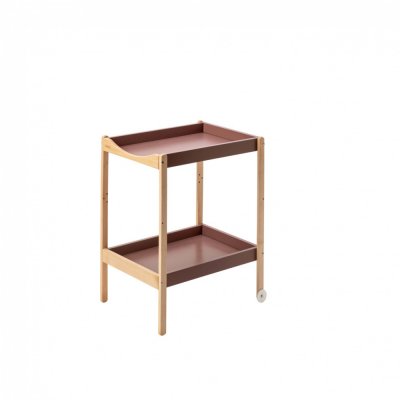 Table à langer avec 2 plateaux margot hybride vieux rose
