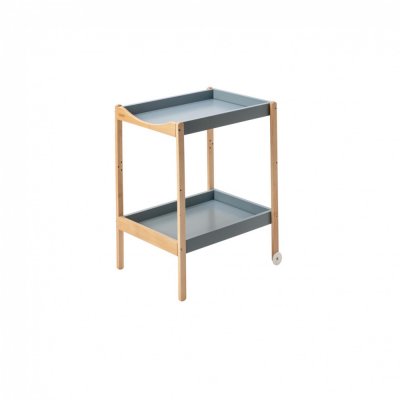 Table à langer avec 2 plateaux margot hybride bleu gris