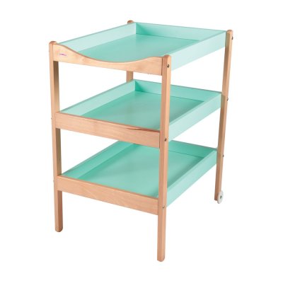 Table à langer susie 3 plateaux hybride vert mint