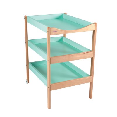 Table à langer susie 3 plateaux hybride vert mint
