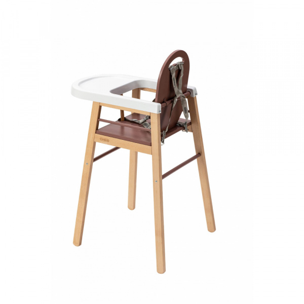 Chaise haute bois lili hybride vieux rose Combelle