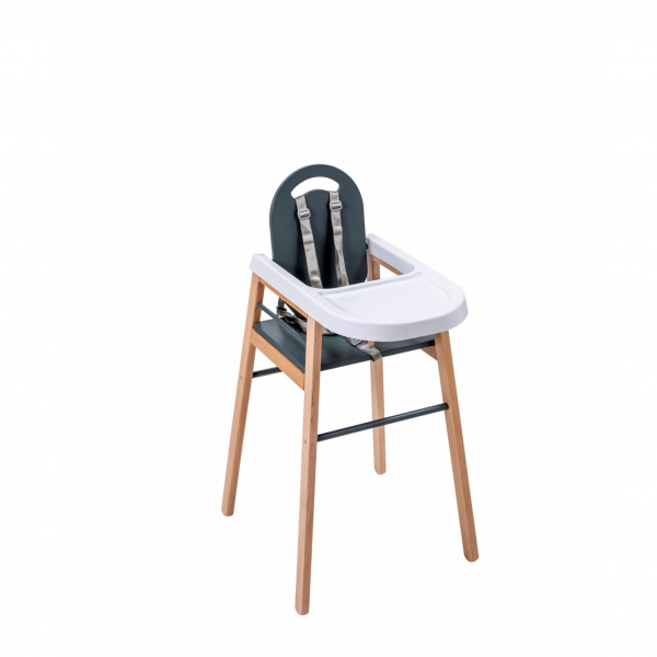 Chaise haute bois lili hybride kaki Combelle