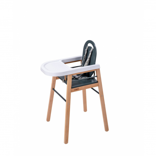 Chaise haute bois lili hybride kaki Combelle