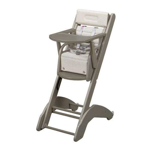 Chaise haute bébé évolutive manon laqué gris clair Combelle
