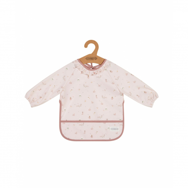 Bavoir tablier à manches rose Combelle
