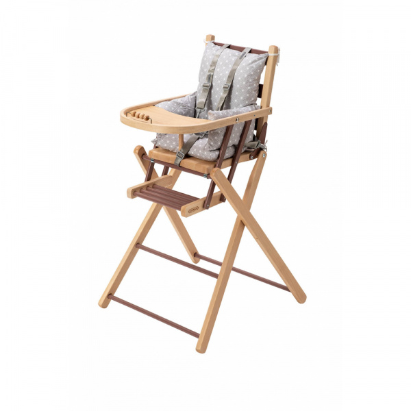 Chaise haute pliante sarah hybride vieux rose Combelle