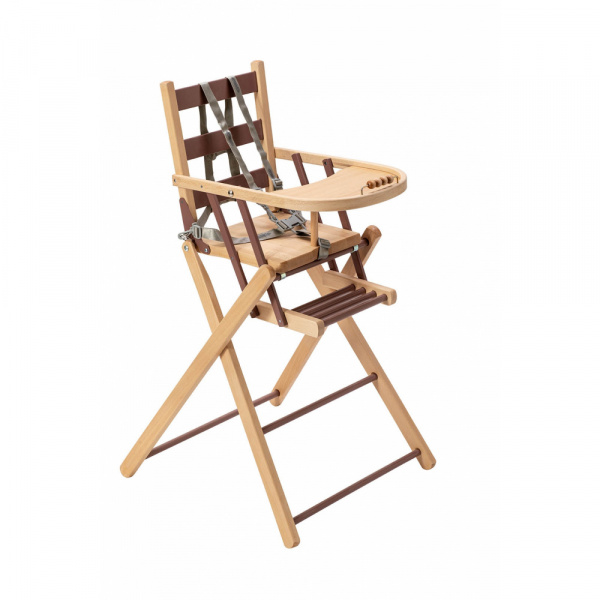 Chaise haute pliante sarah hybride vieux rose Combelle