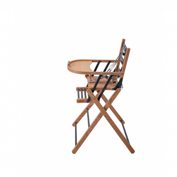 Chaise haute bébé sarah extra-pliante vernis naturel Combelle