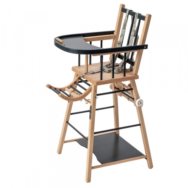 Chaise haute évolutive marcel anthracite Combelle