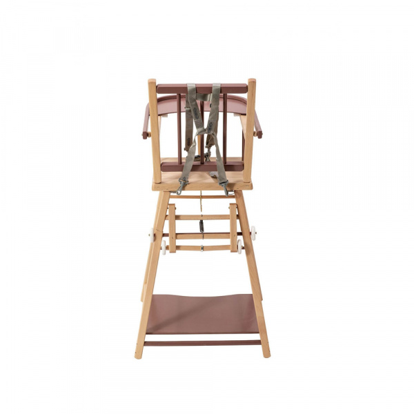 Chaise haute évolutive marcel hybride vieux rose Combelle