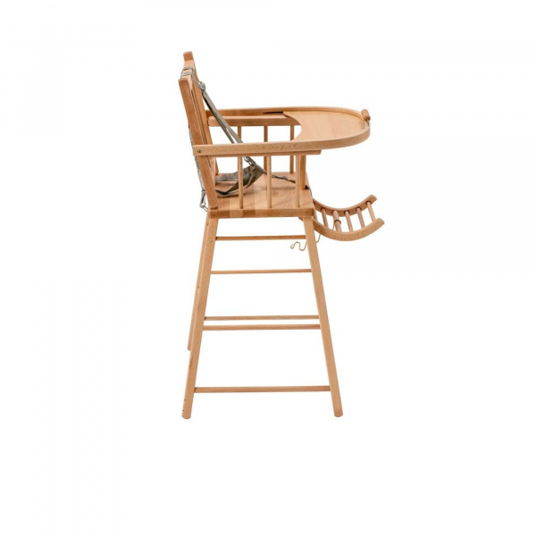 Chaise haute en bois andré vernis naturel Combelle