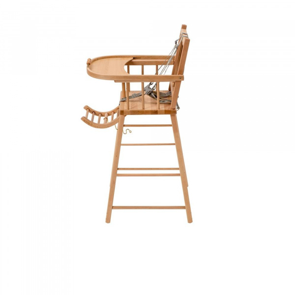 Chaise haute en bois andré vernis naturel Combelle