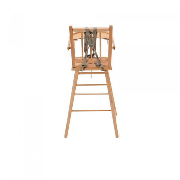 Chaise haute en bois andré vernis naturel Combelle