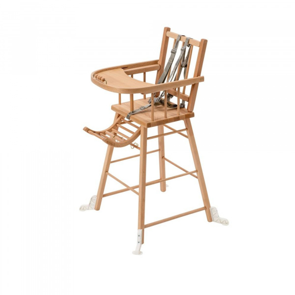 Chaise haute en bois andré vernis naturel Combelle