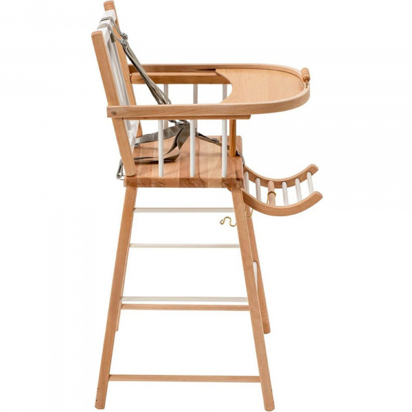 Chaise haute en bois andré hybride blanc Combelle