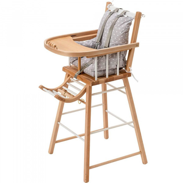 Chaise haute en bois andré hybride blanc Combelle