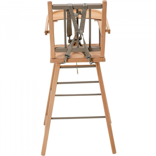 Chaise haute en bois andré hybride gris Combelle