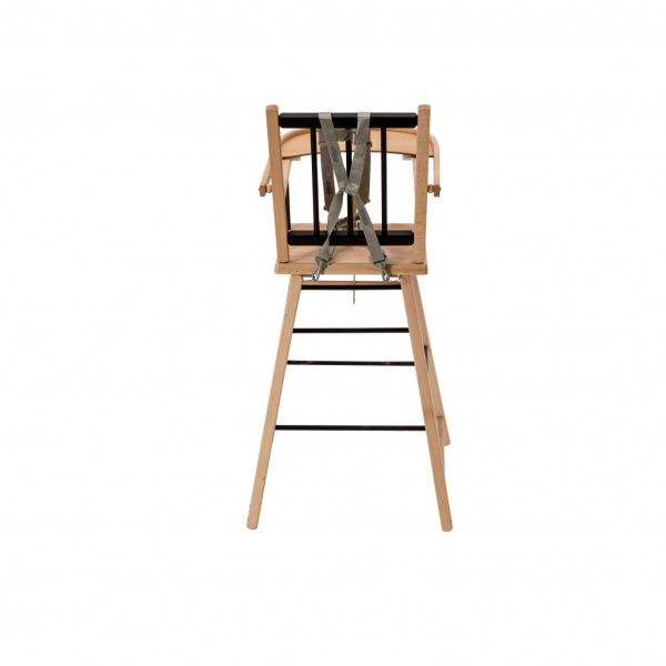 Chaise haute en bois andré vernis naturel Combelle