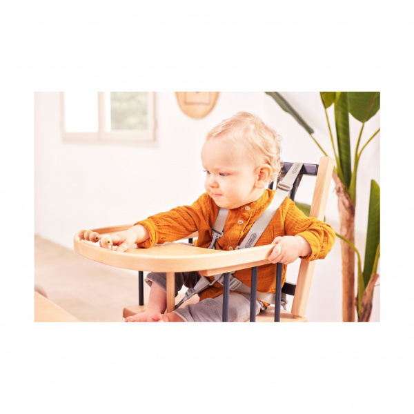 Chaise haute en bois andré vernis naturel Combelle