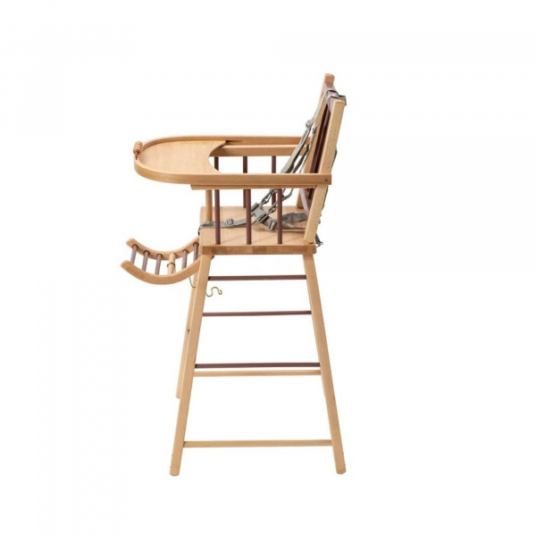 Chaise haute en bois andré hybride vieux rose Combelle