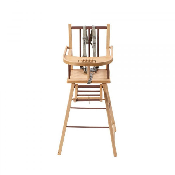 Chaise haute en bois andré hybride vieux rose Combelle