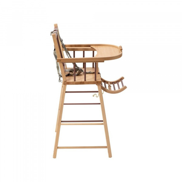 Chaise haute en bois andré hybride vieux rose Combelle