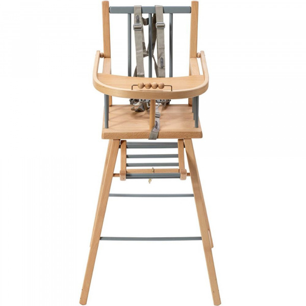 Chaise haute en bois andré vernis naturel Combelle