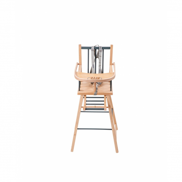 Chaise haute en bois andré vernis naturel Combelle