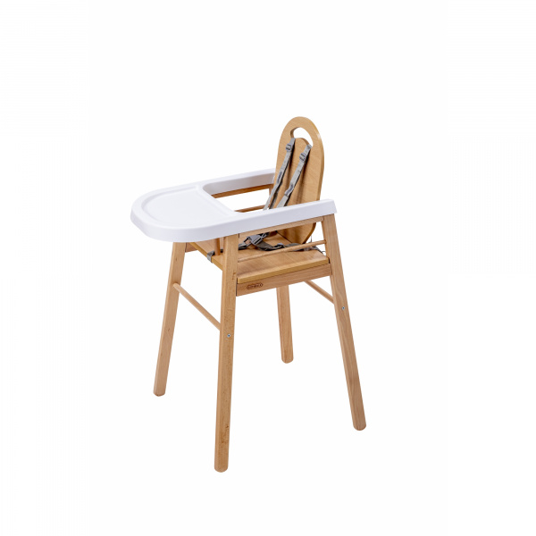 Chaise haute bois lili vernis naturel Combelle